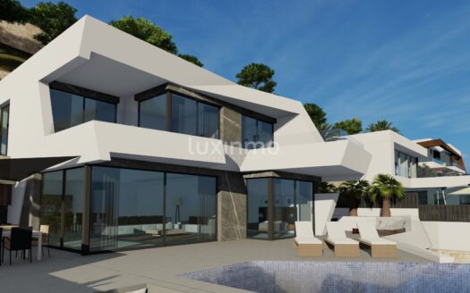 Nieuwe moderne villa in Calpe met uitzicht op zee