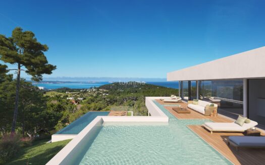 Luxueuze villa met uitzicht op zee en zonsondergang in Cala Salada