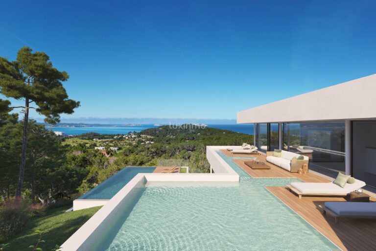 Luxueuze villa met uitzicht op zee en zonsondergang in Cala Salada