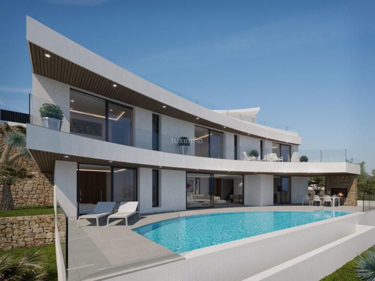 Luxe modern vrijstaand huis met zeezicht in Calpe