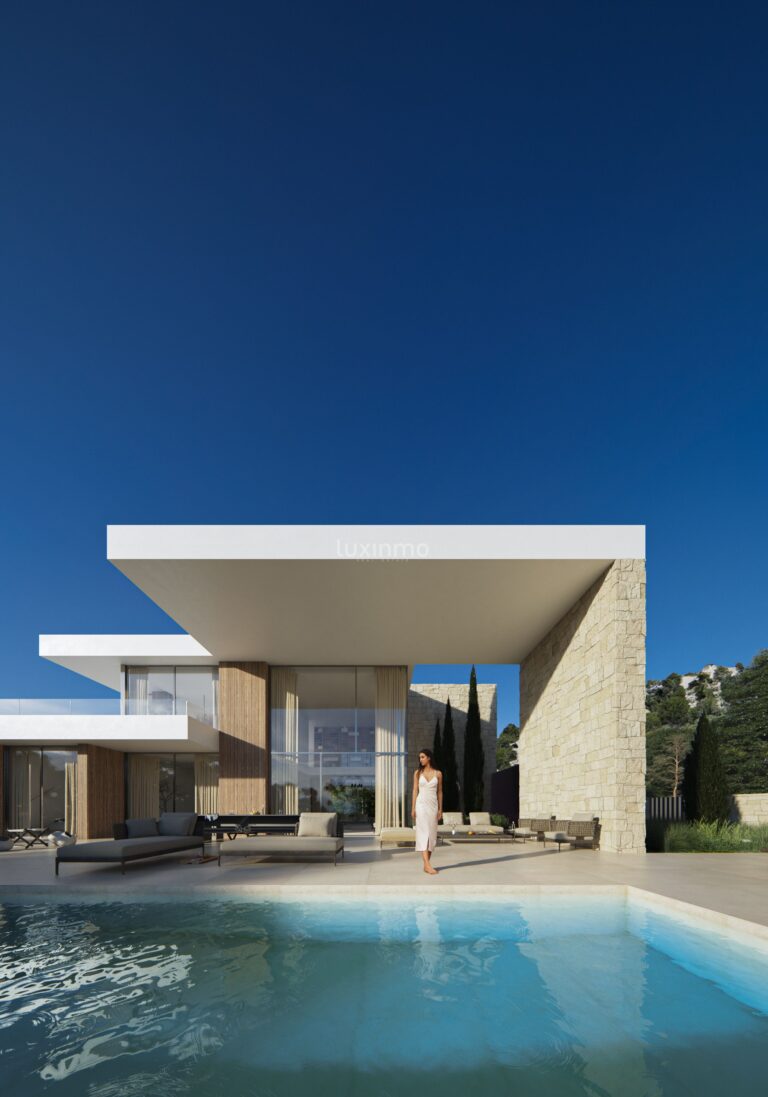 Modern huis met natuursteen te koop in Moraira