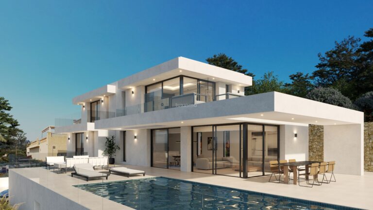 Prachtig modern huis met uitzicht op zee te koop in Calpe