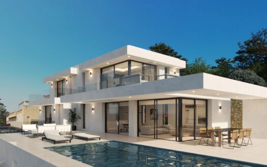 Prachtig modern huis met uitzicht op zee te koop in Calpe