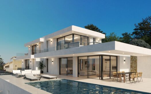 Prachtig modern huis met uitzicht op zee te koop in Calpe